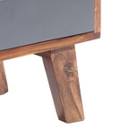 vidaXL TV-Schrank Grau Massivholz