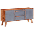 vidaXL Sideboard Grau Massivholz