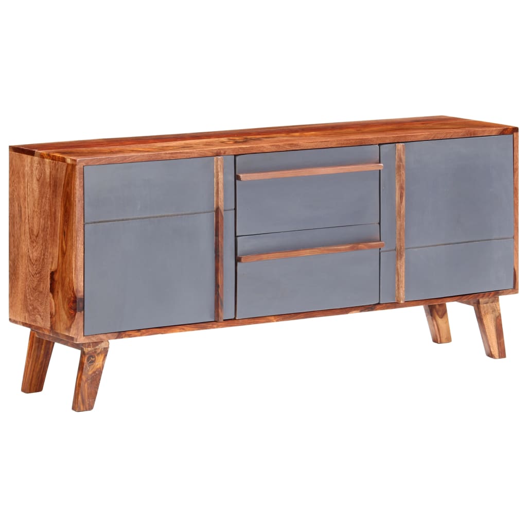 vidaXL Sideboard Grau Massivholz