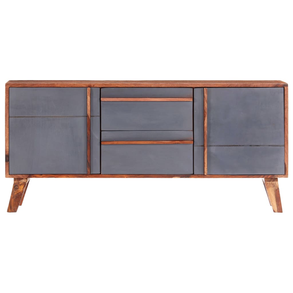 vidaXL Sideboard Grau Massivholz