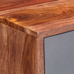 vidaXL Sideboard Grau Massivholz