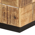 vidaXL Couchtische 2 Stk. in Block-Design Raues Mango-Massivholz