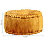 vidaXL Pouf Rund Samt 40x20 cm Senfgelb