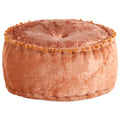 vidaXL Pouf Rund Samt 40x20 cm Rostbraun