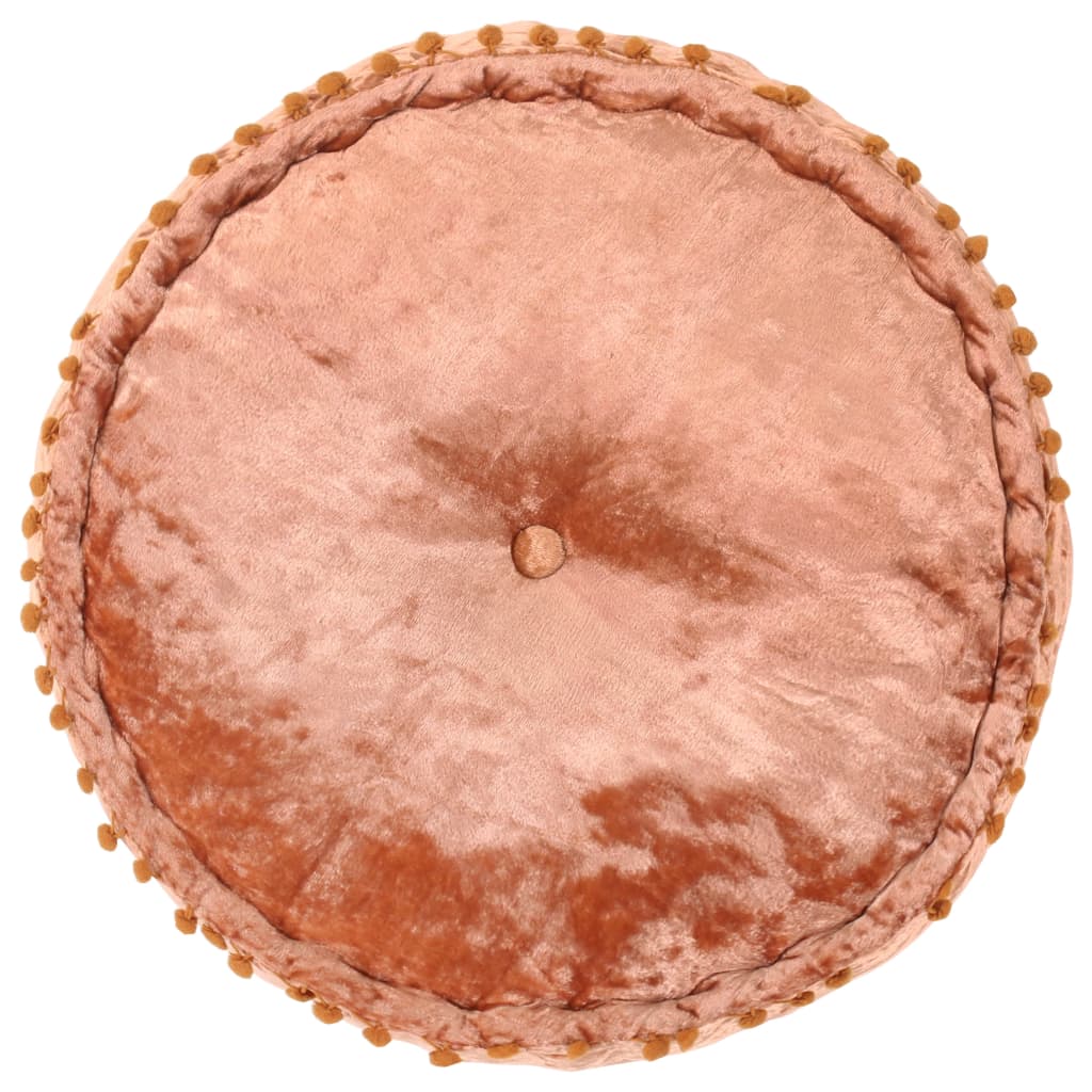 vidaXL Pouf Rund Samt 40x20 cm Rostbraun