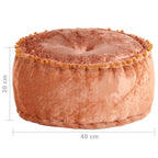 vidaXL Pouf Rund Samt 40x20 cm Rostbraun