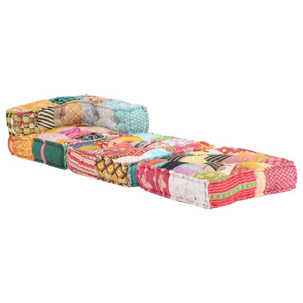 vidaXL Modularer Pouf Patchwork Stoff