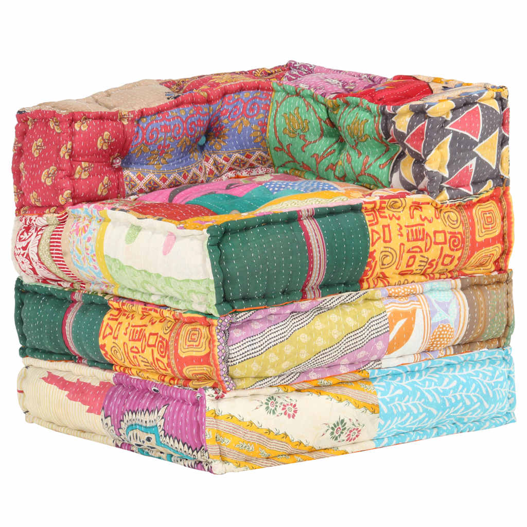 vidaXL Modularer Pouf Patchwork Stoff