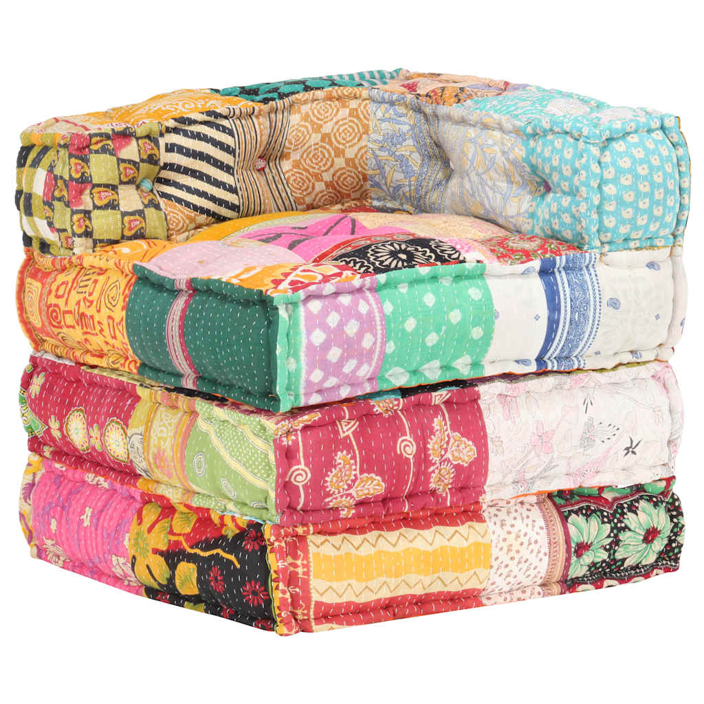 vidaXL Modularer Pouf Patchwork Stoff