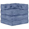 vidaXL Modularer Pouf Indigo Stoff
