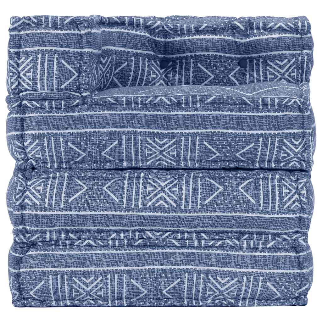 vidaXL Modularer Pouf Indigo Stoff