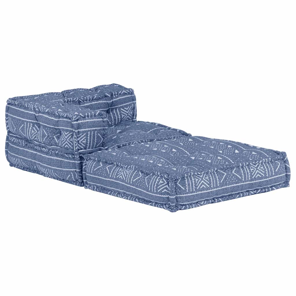 vidaXL Modularer Pouf Indigo Stoff