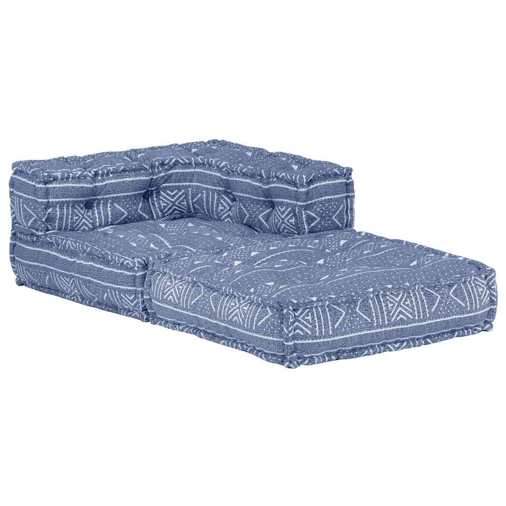 vidaXL Modularer Pouf Indigo Stoff