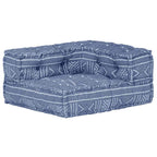 vidaXL Modularer Pouf Indigo Stoff