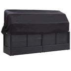 vidaXL Outdoor-Sofabett mit Dach Poly-Rattan Schwarz