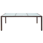 vidaXL Garten-Esstisch Braun 200x150x74 cm Poly Rattan
