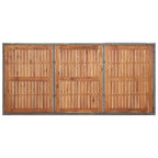 vidaXL Gartentisch Grau 200x150x74 cm Poly Rattan und Akazienholz