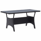 vidaXL Gartenmöbel-Sets Schwarz Poly-Rattan