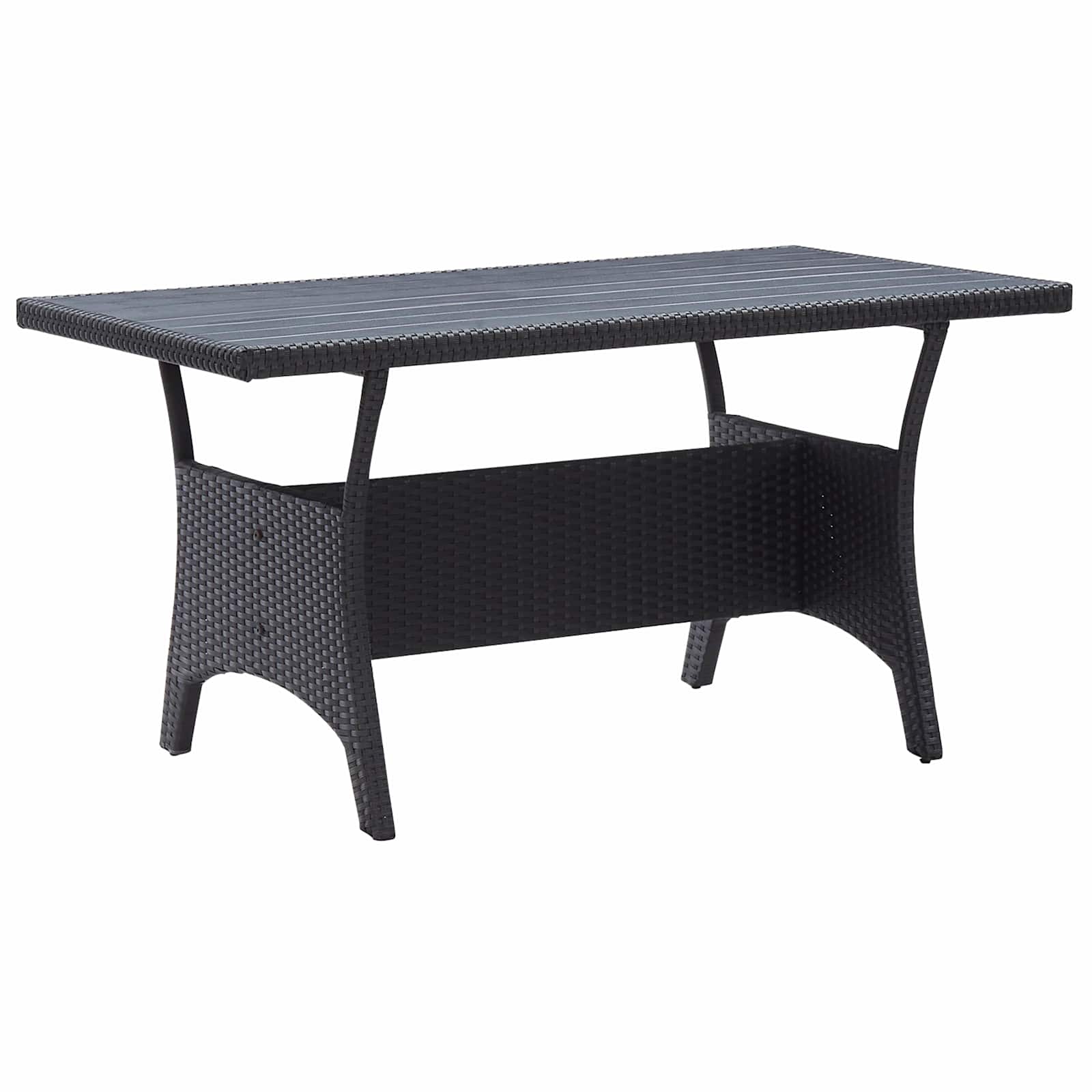 vidaXL Gartenmöbel-Sets Schwarz Poly-Rattan