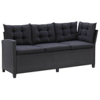 vidaXL Gartenmöbel-Sets Schwarz Poly-Rattan