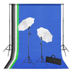 vidaXL Fotostudio-Set mit Hintergründen, Leuchten und Schirmen
