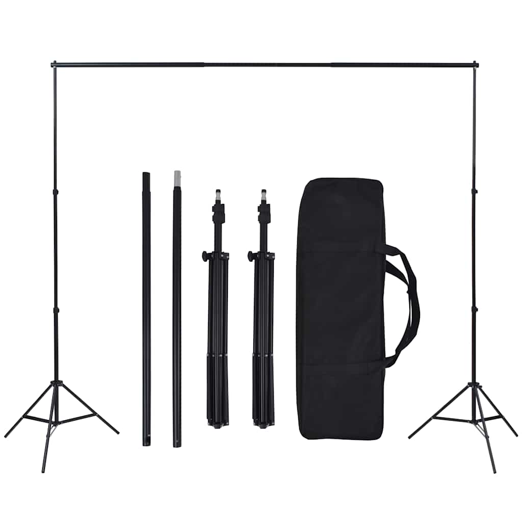 vidaXL Fotostudio-Set mit Hintergründen, Leuchten und Schirmen