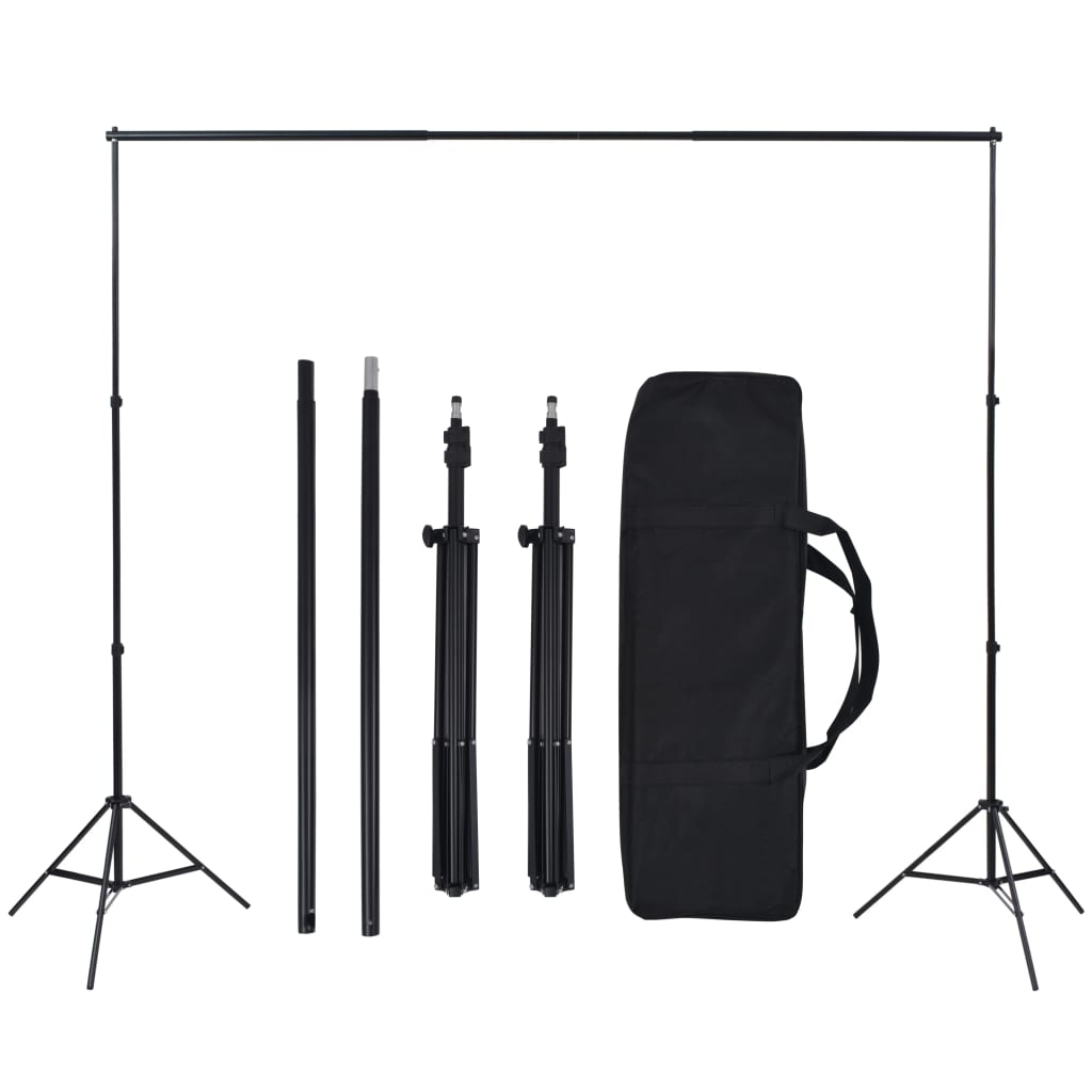 vidaXL Fotostudio Set mit Hintergrund und Lampen-Set