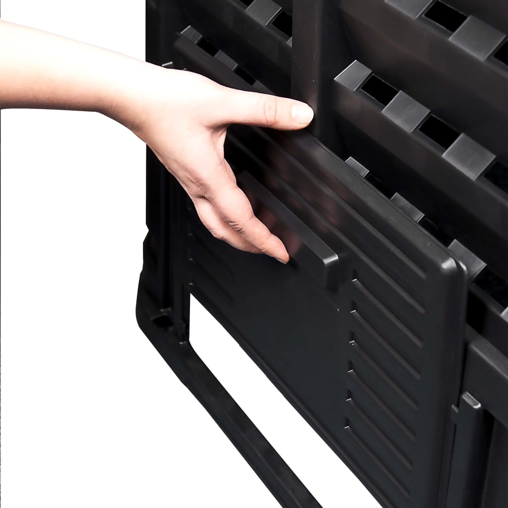 vidaXL Gartenkomposter Schwarz 68,9x68,9x83,9 cm 360 L