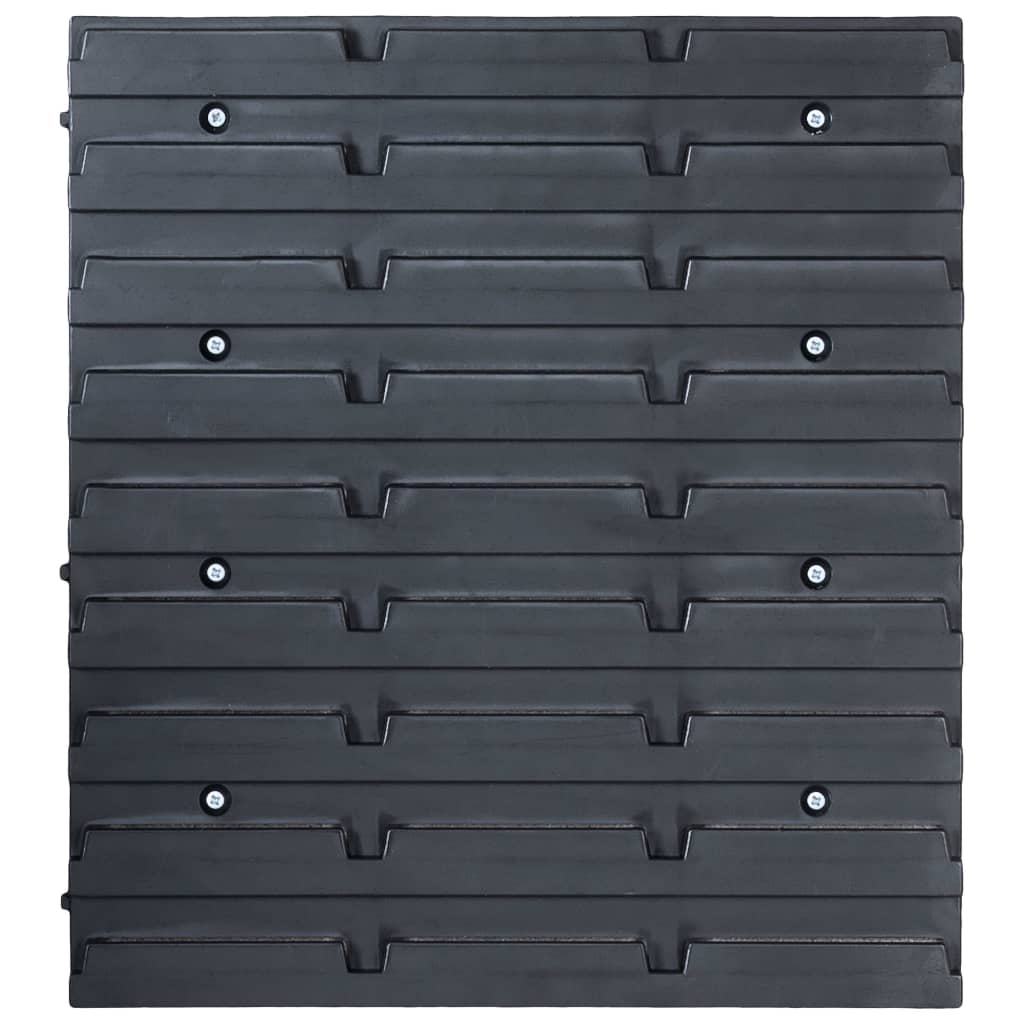 vidaXL 96-tlg. Behälter-Set für Kleinteile mit Wandplatten Blau