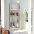 vidaXL Bücherregal 4 Fächer Weiß 60x24x142 cm Holzwerkstoff