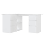 vidaXL Eckschreibtisch Weiß 145x100x76 cm Holzwerkstoff