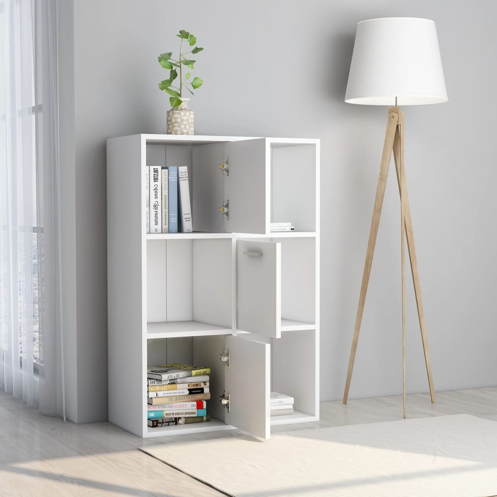 vidaXL Lagerschrank Weiß 60x29,5x90 cm Holzwerkstoff