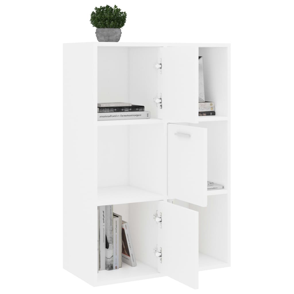 vidaXL Lagerschrank Weiß 60x29,5x90 cm Holzwerkstoff