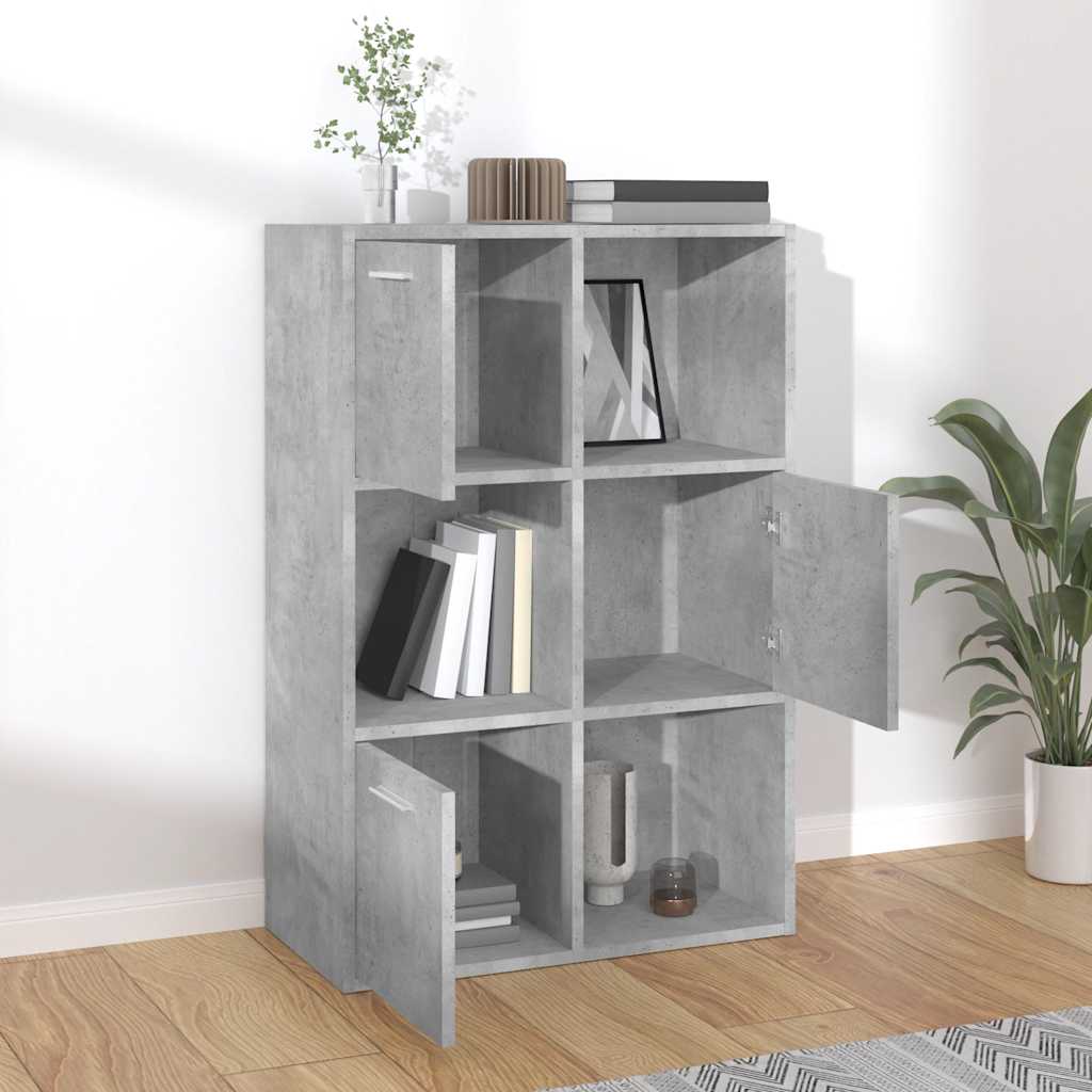 vidaXL Lagerschrank Betongrau 60x29,5x90 cm Holzwerkstoff