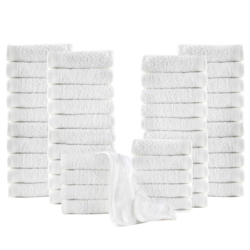 vidaXL Gästehandtücher 50 Stk. Baumwolle 350 g/m² 30 x 30 cm Weiß