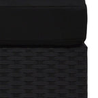vidaXL Modulares Mittelsofa Poly Rattan Schwarz