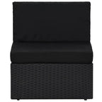 vidaXL 2-tlg. Garten-Lounge-Set Poly Rattan Schwarz