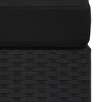 vidaXL Modulares 2-Sitzer-Sofa Poly Rattan Schwarz