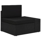 vidaXL 3-tlg. Garten-Lounge-Set Poly Rattan Schwarz