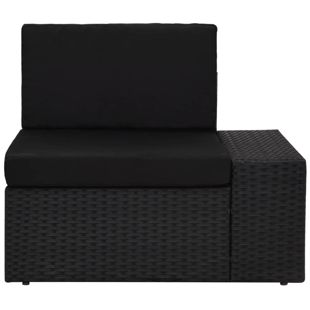 vidaXL 3-tlg. Garten-Lounge-Set Poly Rattan Schwarz