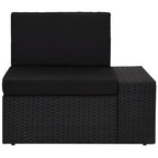 vidaXL 3-tlg. Garten-Lounge-Set Poly Rattan Schwarz