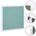 vidaXL Revisionsklappe mit Aluminium-Rahmen und GK-Einlage 200x200 mm