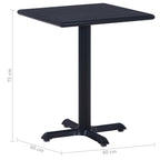 vidaXL Gartentisch Schwarz 60x60x75 cm