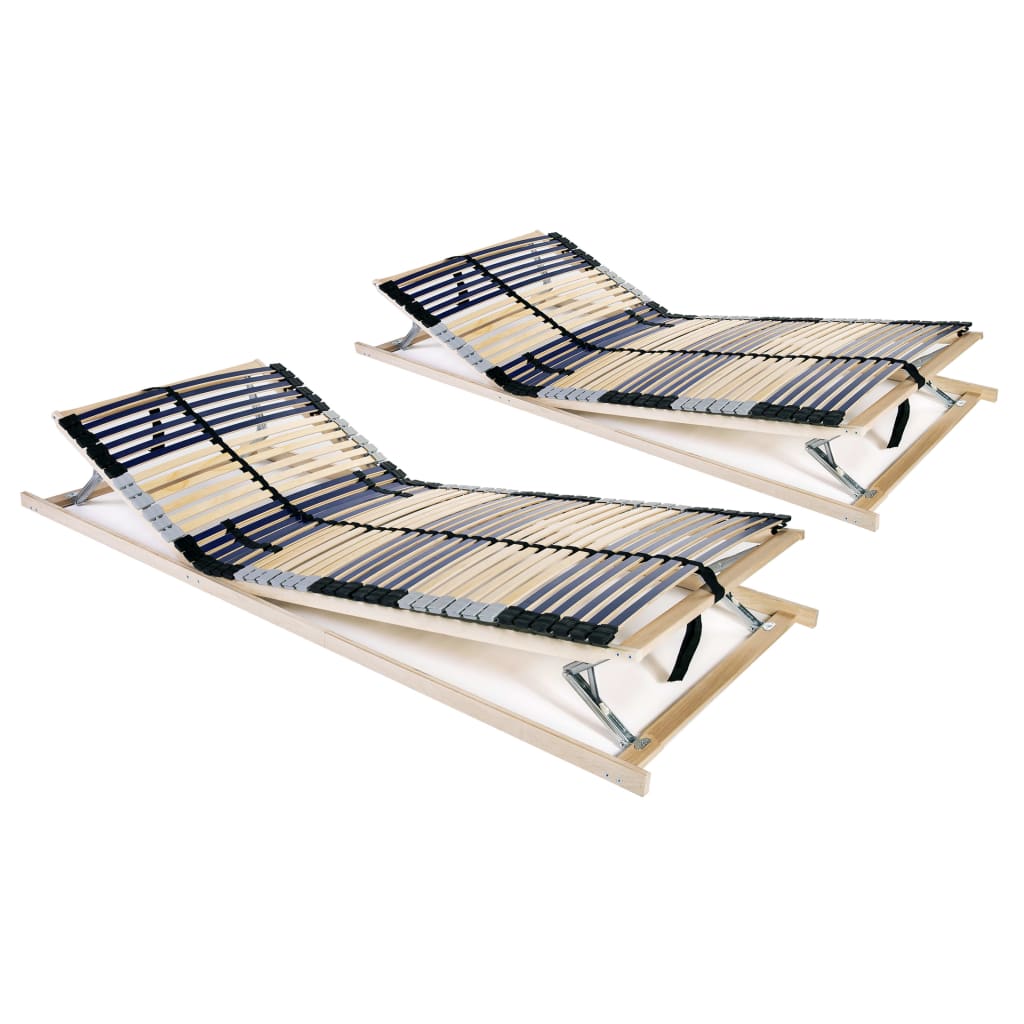vidaXL Lattenroste 2 Stk. mit 42 Latten 7 Zonen