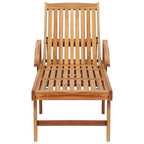 vidaXL Sonnenliegen 2 Stk. mit Tisch Massivholz Teak