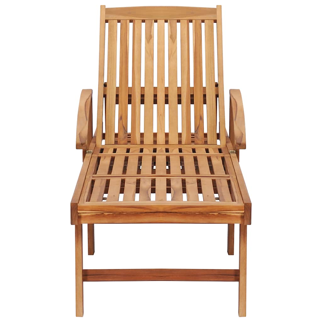 vidaXL Sonnenliegen 2 Stk. mit Tisch Massivholz Teak