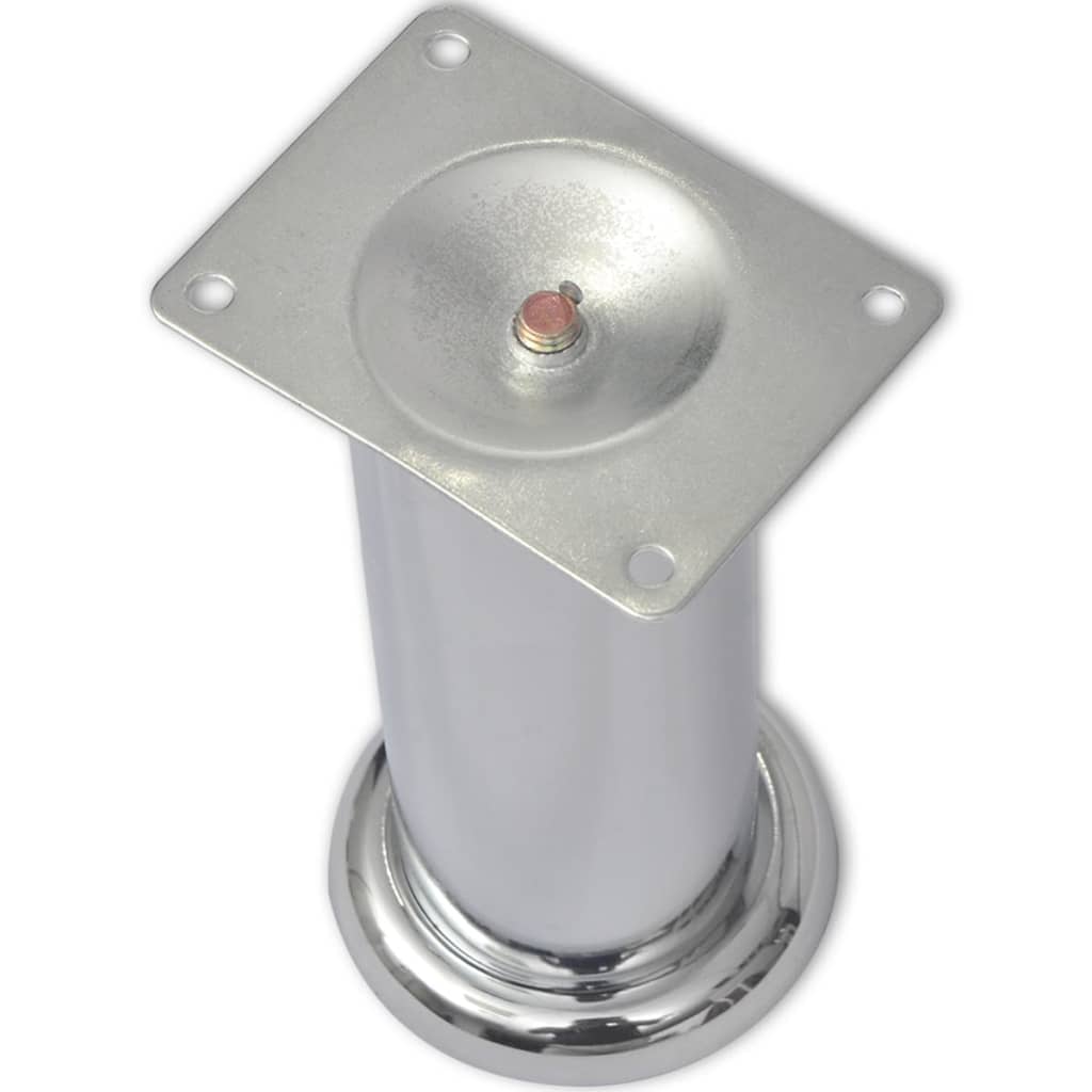 vidaXL Sofabeine 8 Stk. Rund Chrom