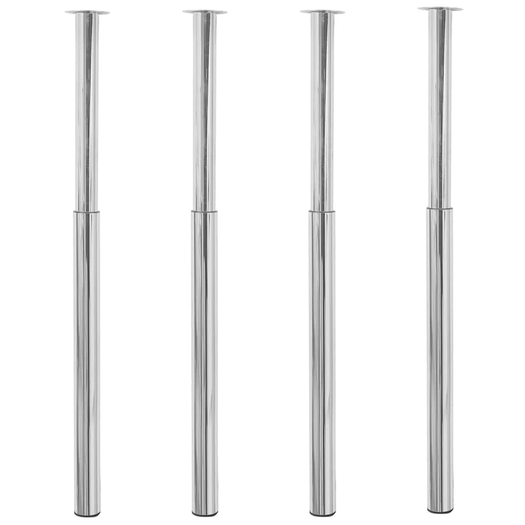 vidaXL Teleskopische Tischbeine 4 Stk. Chrom 710 - 1100 mm