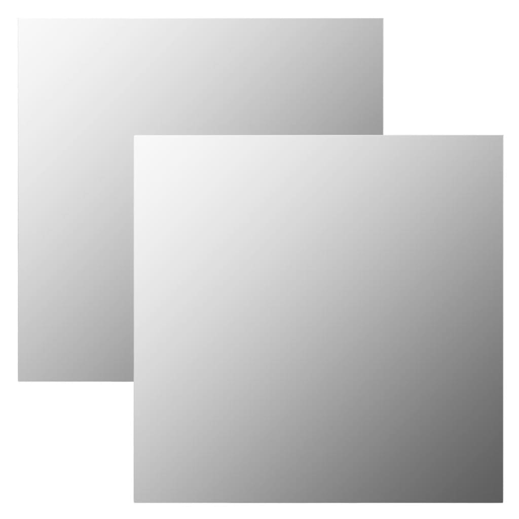 vidaXL Wandspiegel 2 Stk. Quadratisch Glas