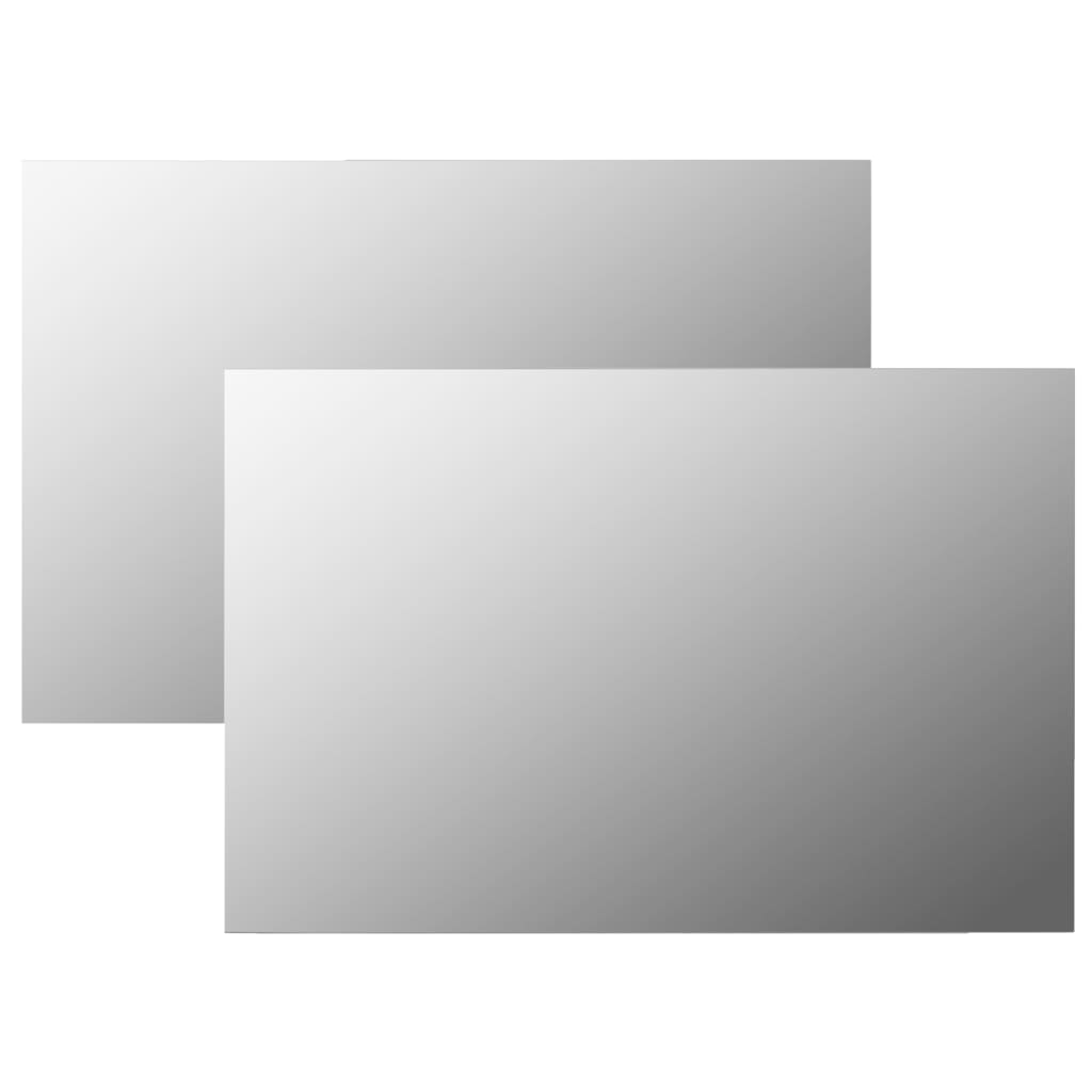 vidaXL Wandspiegel 2 Stk. Rechteckig Glas